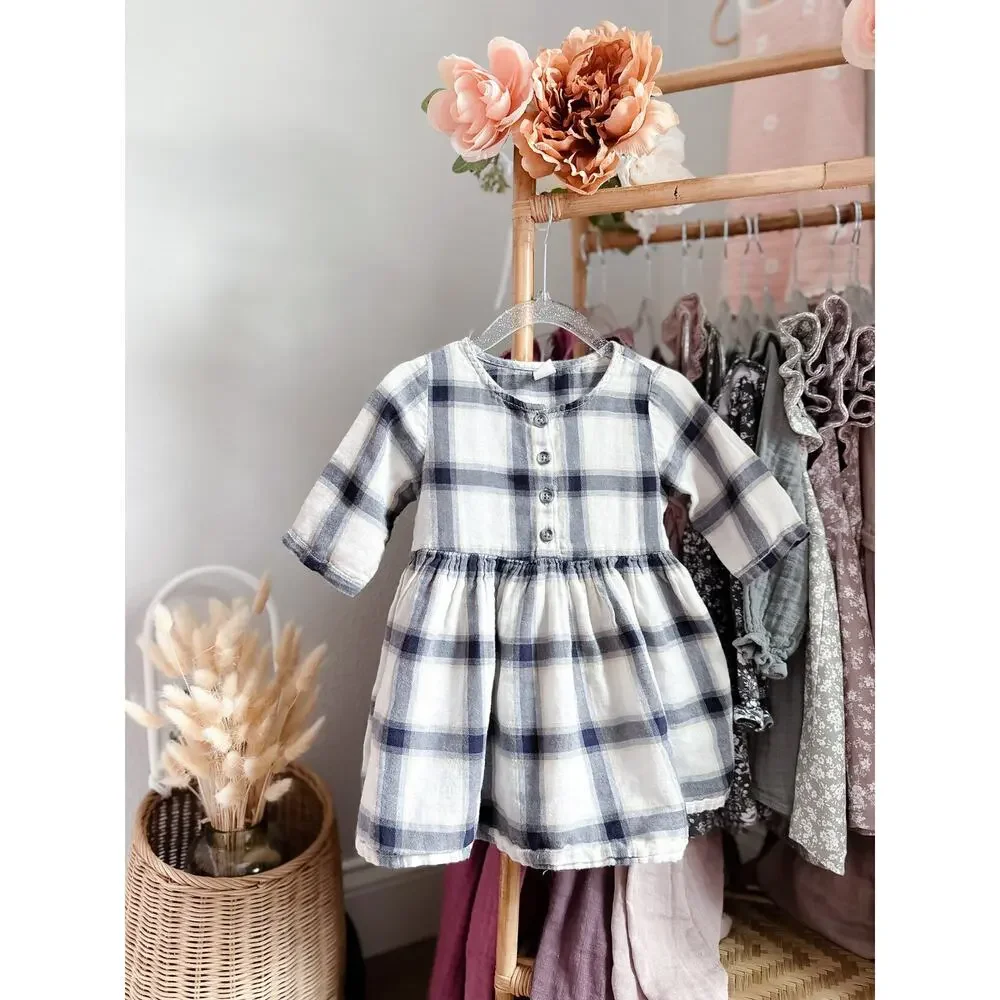 Collecting Autumn Treasures With You Old Navy Plaid Dress 18-24mths